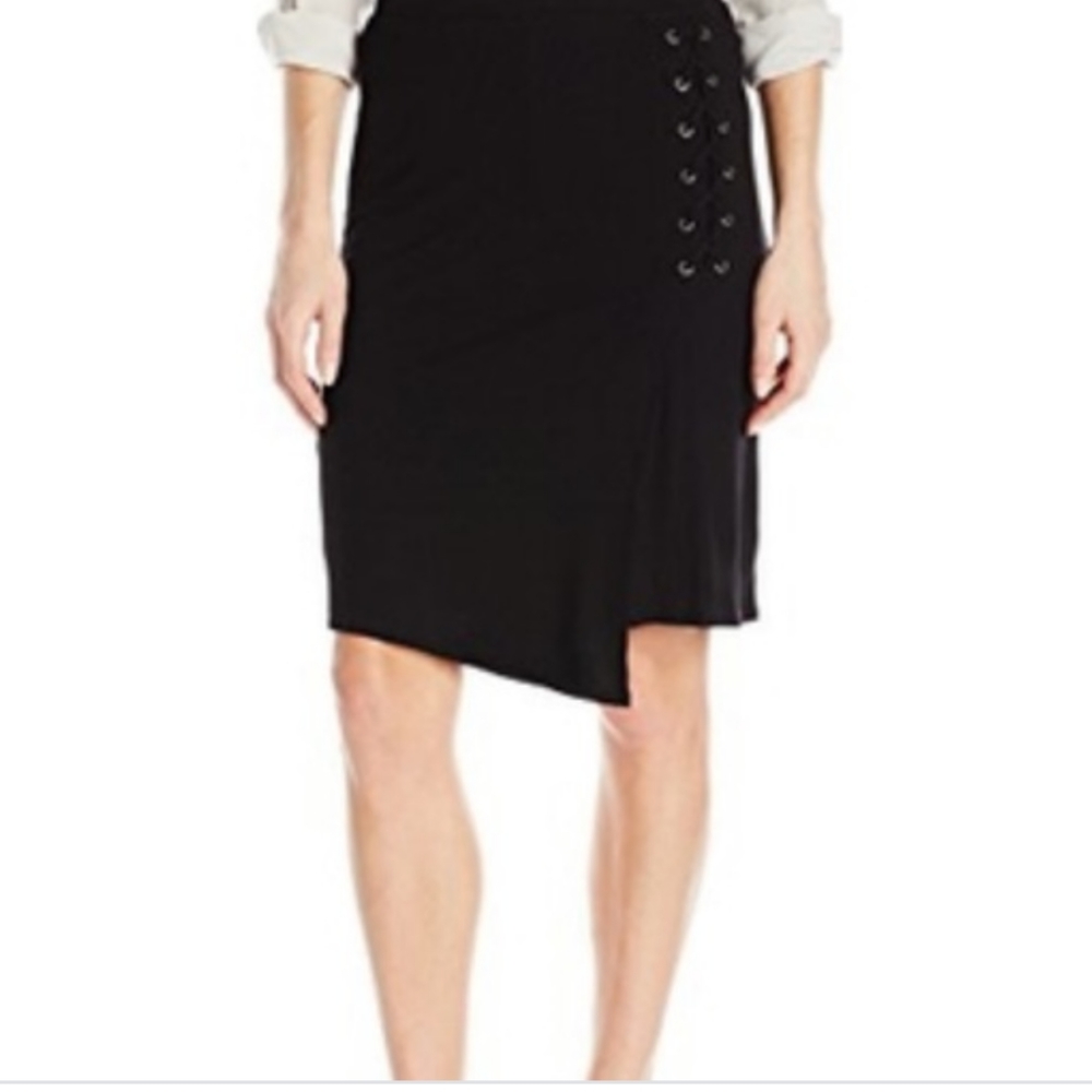 Splendid Drapey Lux Rib Lace Up Skirt nwot